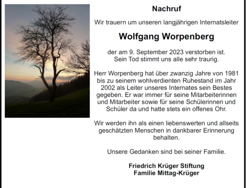 Nachruf Wolfgang Worpenberg